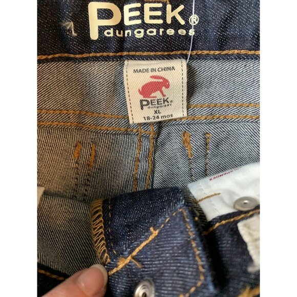 {NWT} Peek Baby Maya Dungaree Dark Wash Jeans - Picture 7 of 7